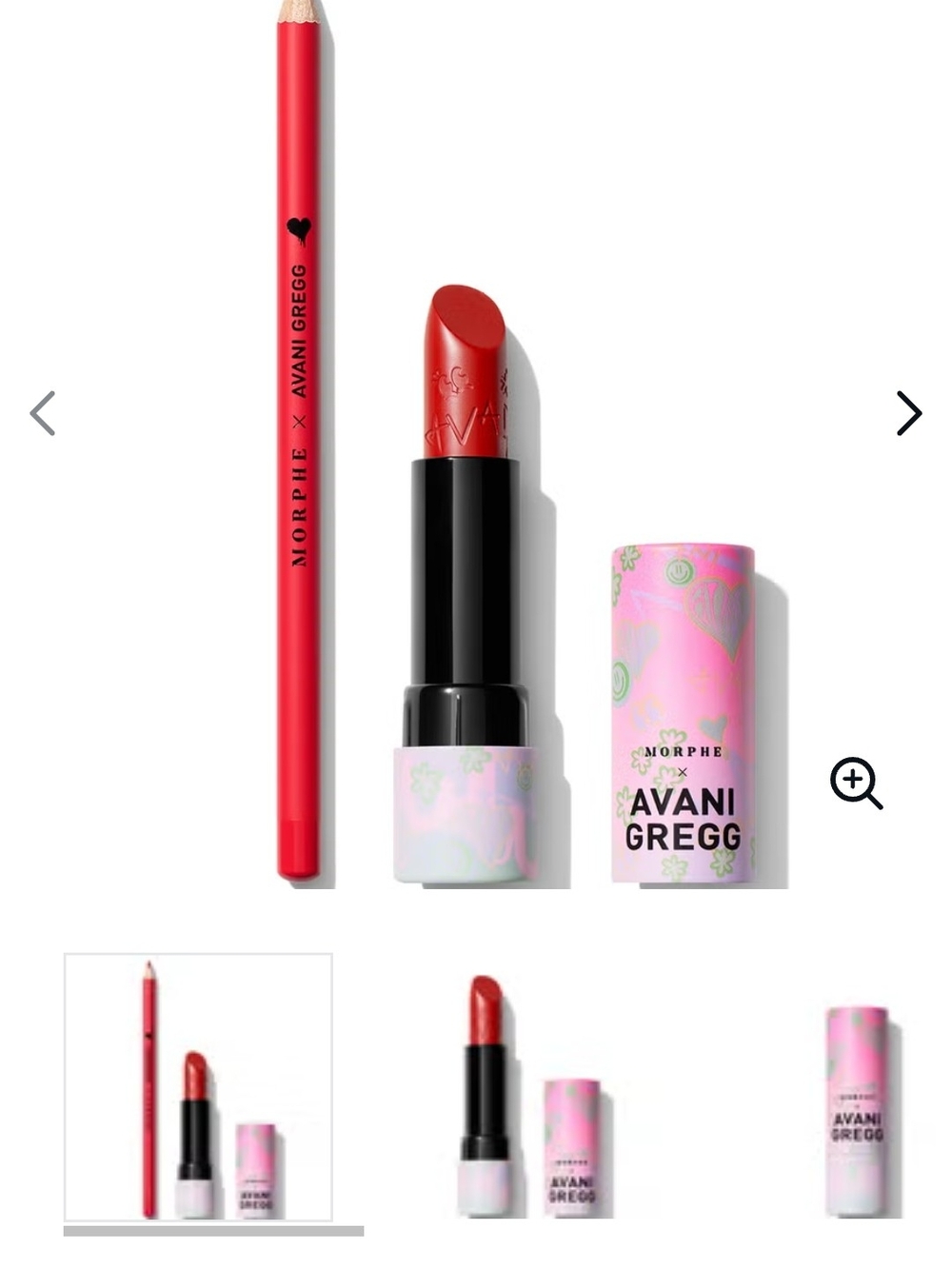 Morphe Avani Gregg Lip Duo Red Lipstick & Lip Liner Set, Never Used!!!!